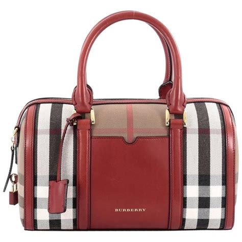 Burberry The Medium Alchester House Check Leather Satchel 